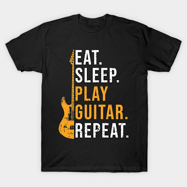 Guitar Gift Guitarist Musical Instrument T-Shirt by AlleyField